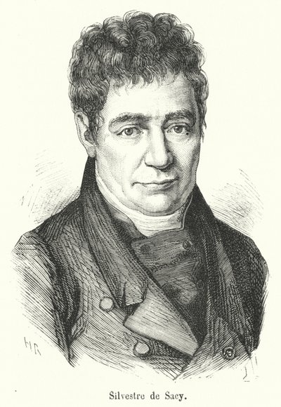 Silvestre de Sacy (gravering) av French School