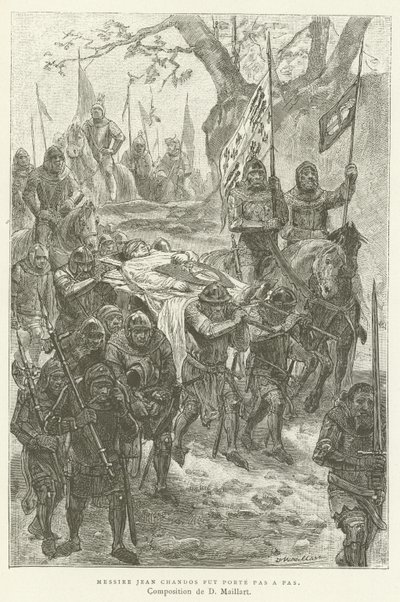Sir John Chandos ble båret trinn for trinn av French School