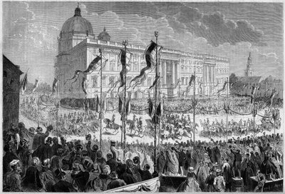 Solemn entrance of William I (1797-1888), King of Prussia, to Berlin, October 22 av French School