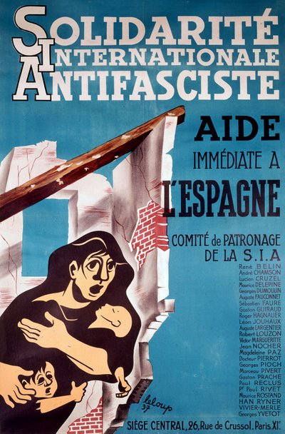 «Internasjonal antifascistisk solidaritet», antifascistisk plakat av French School