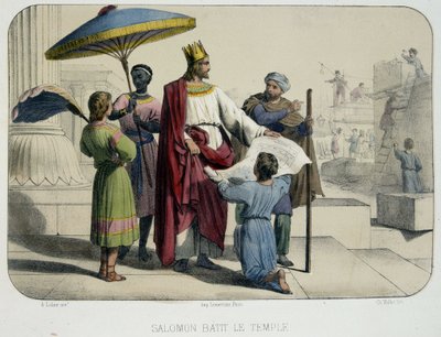 Salomo bygde tempelet (byggeplassen i bakgrunnen) av French School