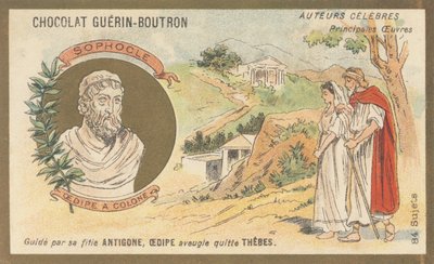 Sofokles (495 f.Kr. J-C-406 f.Kr.), gresk tragedier, forfatter av "Oedipus a Colone", stykke spilt posthumt i 401 f.Kr. av French School