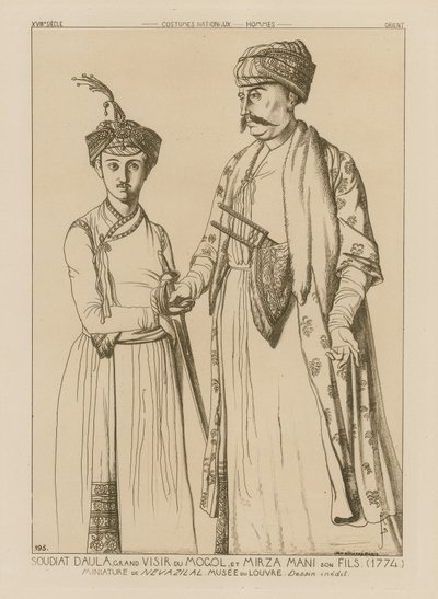 Soudiat Daula, Grand Vizier of the Mongols og hans sønn, Mirza Mani (1774) av French School