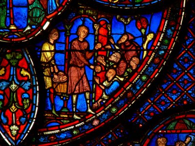 St Anthony: deler ut til de fattige (w30b) av French School