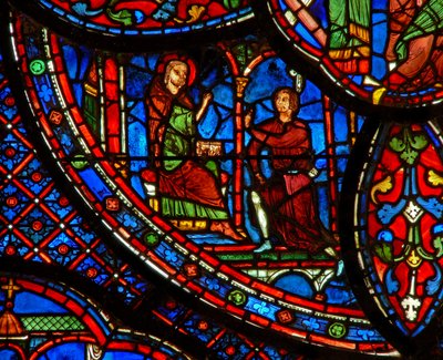 St Anthony: snakker med en mann (w30b) av French School