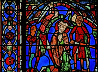 St Cheron-vinduet: angrepet av banditter (w15) av French School