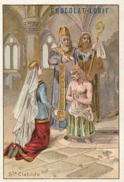 St Clotilde, andre kone til Clovis I, kongen av frankerne av French School