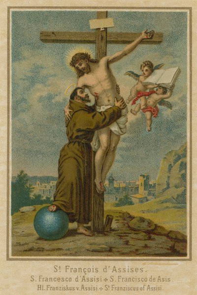 Den hellige Frans av Assisi av French School