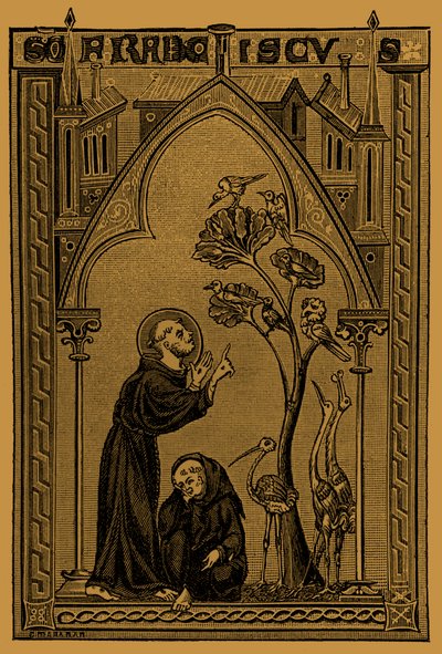 St. Frans av Assisi snakker med fuglene av French School