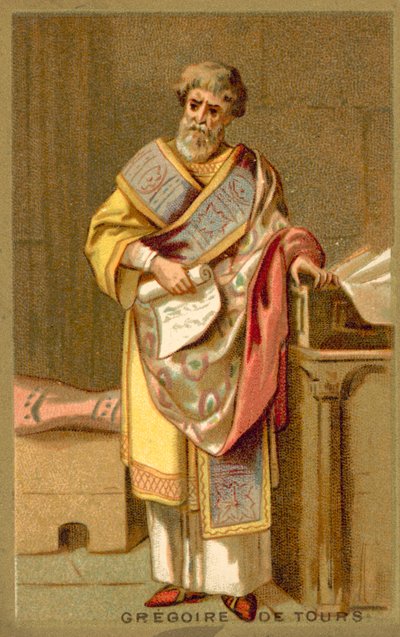 St Gregory of Tours , frankisk biskop og historiker av French School