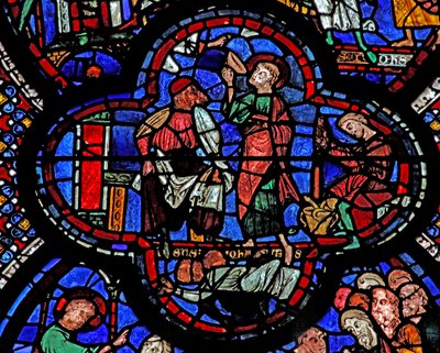 St John-vinduet: han drikker den forgiftede kalken (w48) av French School