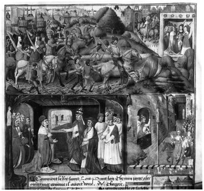 St. Louis (1214-70) på vei til korstoget av French School