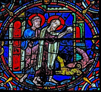 St Peter og St Paul mater hundene (w4) av French School