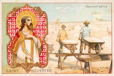 St Sylvester (chromolitho) av French School
