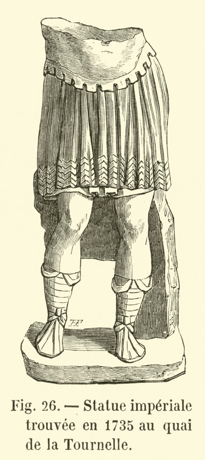 Imperial statue funnet i 1735 ved Quai de la Tournelle av French School