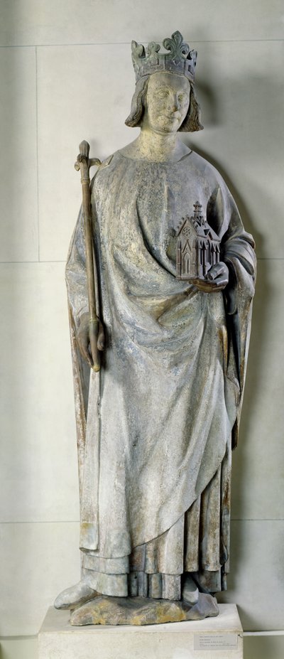 Statue av Charles V (1338-80) konge av Frankrike, 1365-80 (se også 210386) av French School
