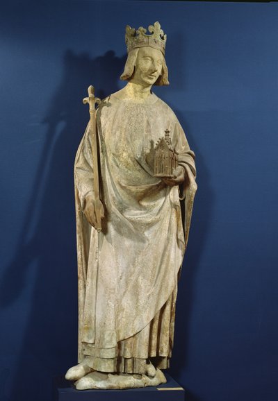 Statue av Charles V (1338-80) konge av Frankrike, 1365-80 (se også 27646) av French School