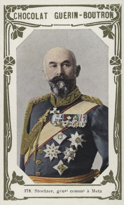 Stoetzer, generalkommandant a Metz (farget bilde) av French School