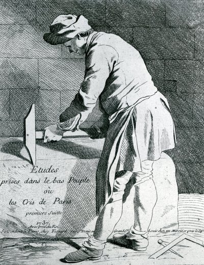 Stone mason av French School