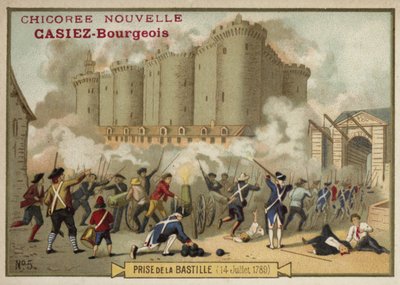 Storming av Bastillen, Paris, 14. juli 1789 av French School