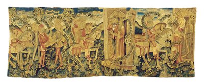 Strasbourg mytologisk billedvev fragment, ca. 1470-90 av French School