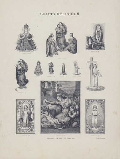 Religiøse emner (gravering) av French School