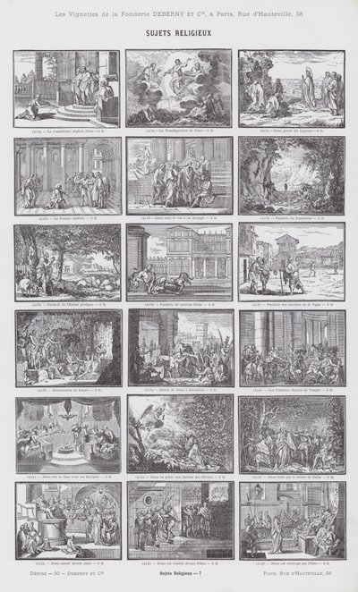 Religiøse emner (gravering) av French School