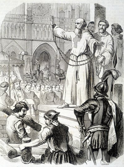 Torment of the Templars (1314) - i "Histoire de France" av L.-P. Anquetil av French School