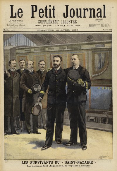 Overlevende etter forliset av Ville de Saint Nazaire, 1897 av French School