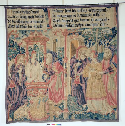 Susanna og de eldste, sentralpanel fra historien om Susanna av French School