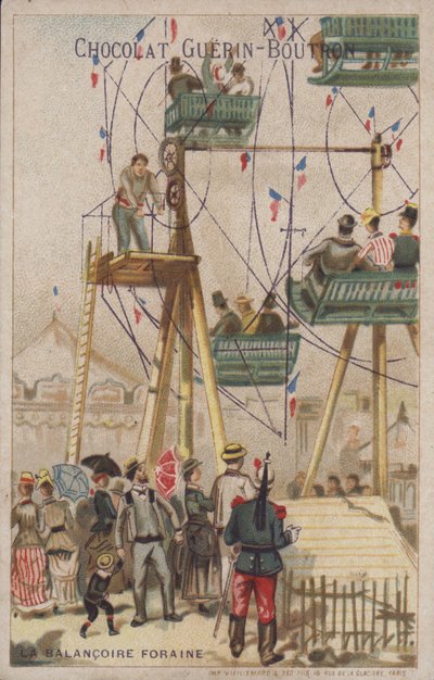 Husketur på et tivoli (chromolitho) av French School