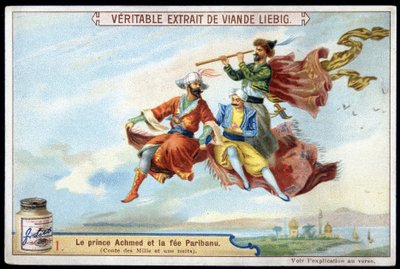 Tale of 1001 Nights (Tales of Thousand One Nights): Prins Achmed og Fairy Paribanu - chromo. av French School