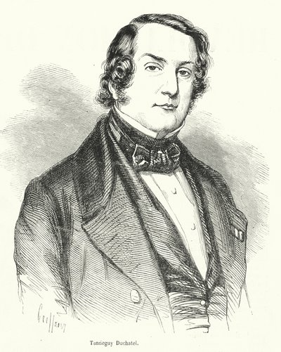 Tanneguy Duchatel , fransk politiker og innenriksminister som mistet kontoret sitt i den franske februarrevolusjonen i 1848 av French School