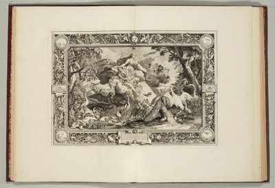 "Kongens billedvev, hvor de fire elementene og de fire årstidene er representert" av Andre Felibien, 1670 av French School