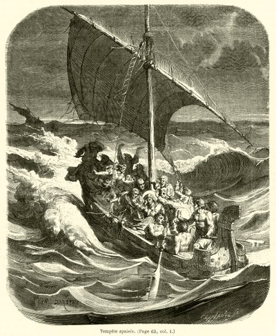 Tempete apaisee (gravering) av French School