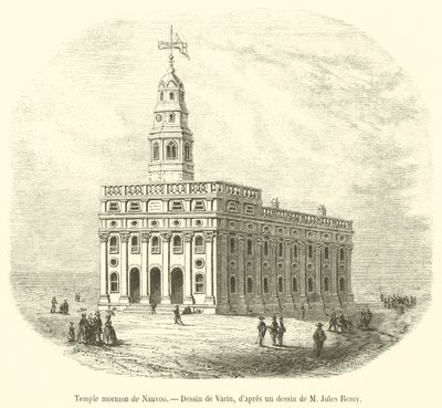 Temple mormon de Nauvoo (gravering) av French School