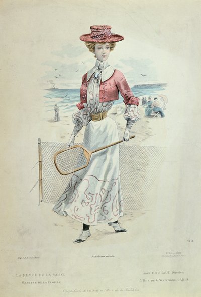 Tennisantrekk, fra 'La Revue de la Mode' av French School