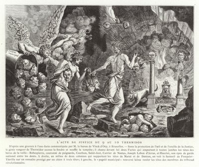 The Act of Justice of 9-10 Thermidor (27.-28. juli 1794) av French School