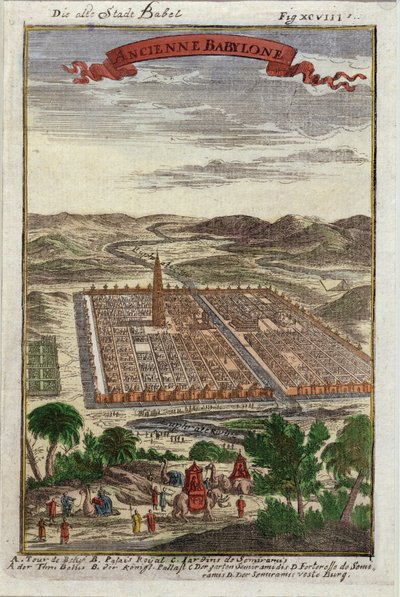 Den gamle byen Babel, illustrasjon fra Description de l