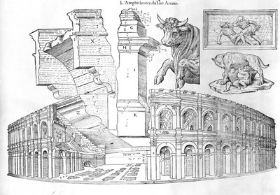 The Arena of Nimes, illustrasjon fra Discours historial de l