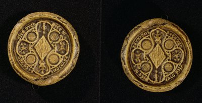 The Armorial Seal of Jeanne de Penthievre (1319-84) hertuginne av Bretagne og grevinne av Goello, 1369 av French School