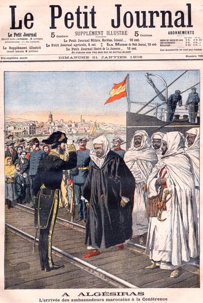 Ankomsten av de marokkanske ambassadørene, inkludert Sidi-Mohammed Torres til Algeciras-konferansen, fra 