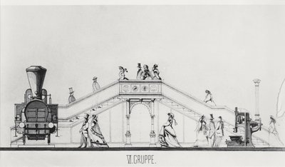 Den østerrikske paviljongen ved Exposition Universelle i 1867 (litho) av French School