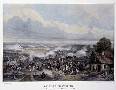 Slaget ved Fleurus i 1794 - i "" Battles Napoleonic"", slutten av 1800-tallet av French School