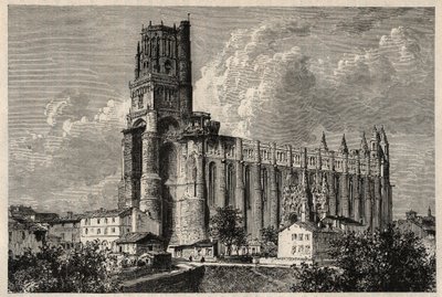 Katedralen Basilica of Saint Cecilia - katedralen i albi - av French School