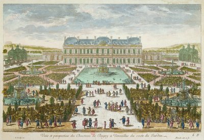 Chateau og hage i Clagny i Versailles av French School