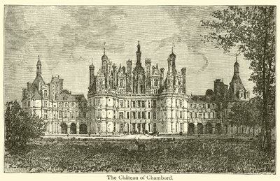 Chateau of Chambord (gravering) av French School