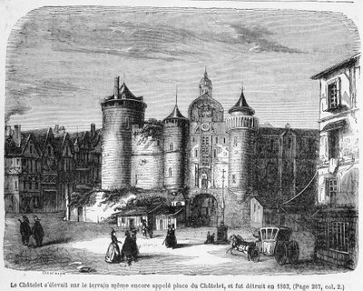 Chatelet på 1700-tallet - gravering av French School