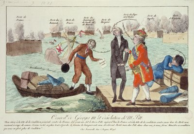 Rådet for George III (1738–1820) og William Pitts ødelegging (1759–1806) den yngre, 1801 av French School