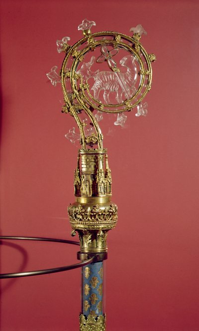 The Crozier of the Abbedses of the Cistercian Convent Abbaye du Lys (forgylt sølv og bergkrystall) av French School
